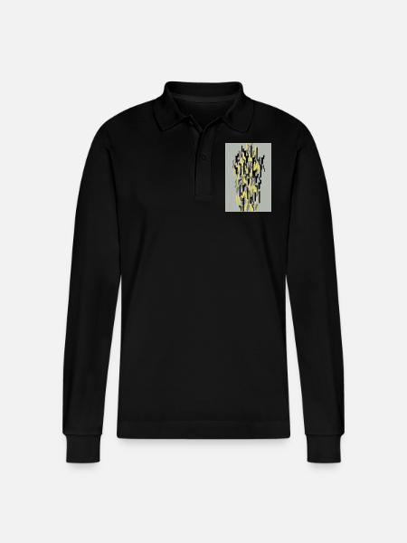 Camouflage Art Yellow Gaming - Stanley/Stella Organic Unisex Long-Sleeved Polo Shirt Prepster - black