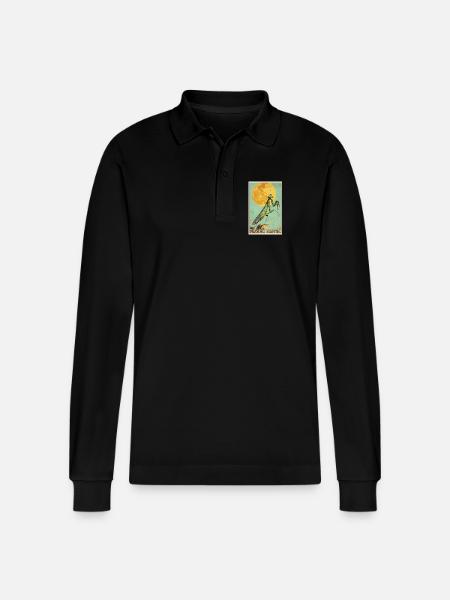 Praying mantises Praying mantis - Stanley/Stella Organic Unisex Long-Sleeved Polo Shirt Prepster - black