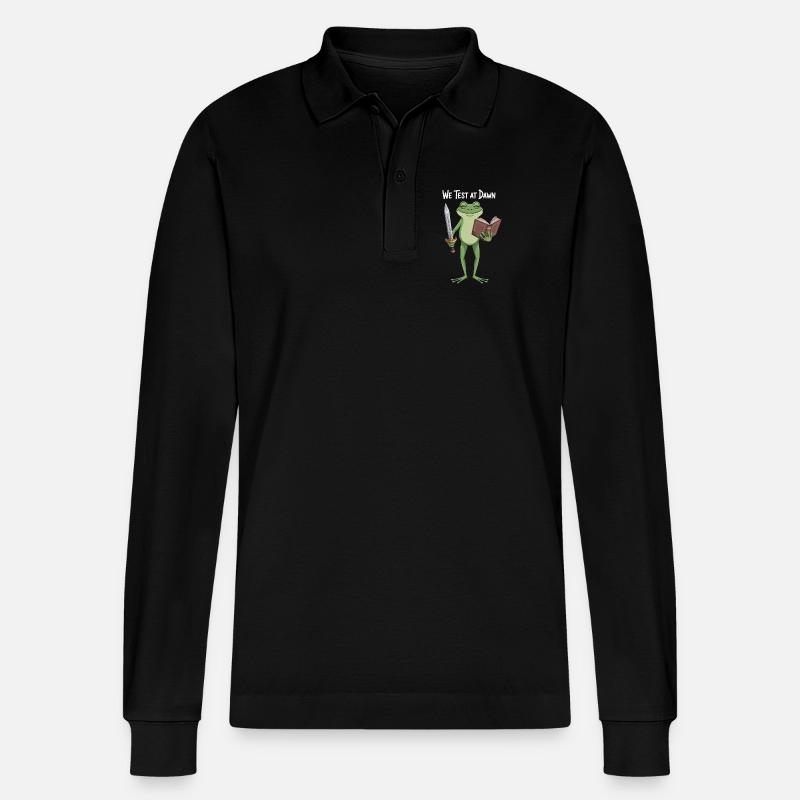 Le Chevalier Grenouille à l’Aube - Polo à manches longues bio PREPSTER Stanley/Stella Unisexe - noir