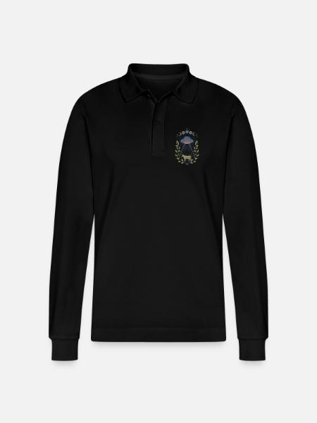 Spirituality Sacred Geometry Meditation Zen - Stanley/Stella Organic Unisex Long-Sleeved Polo Shirt Prepster - black