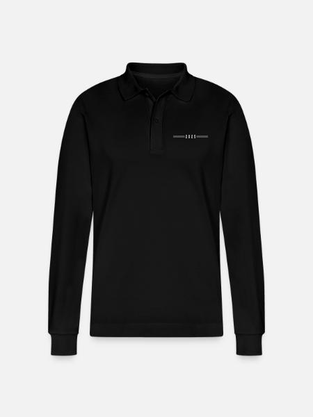 2025 year - Stanley/Stella Organic Unisex Long-Sleeved Polo Shirt Prepster - black