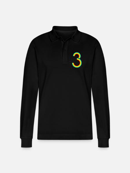 Schon 3 Jahre! - Stanley/Stella Unisex Bio-Langarm-Poloshirt Prepster - Schwarz