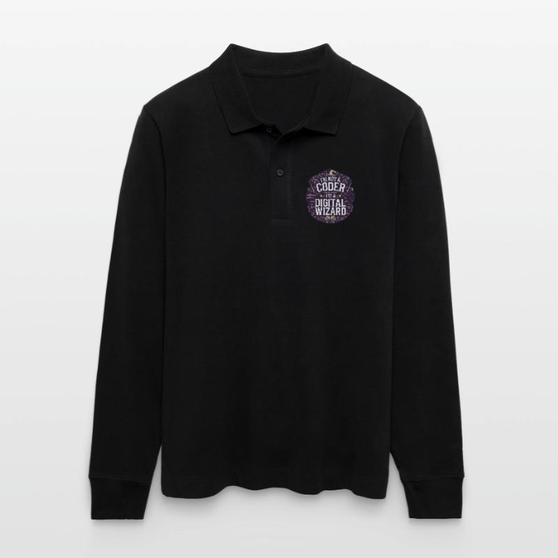 I'm Not a Coder I'm a Digital Wizard Programmierer Stanley/Stella Unisex Bio-Langarm-Poloshirt Prepster