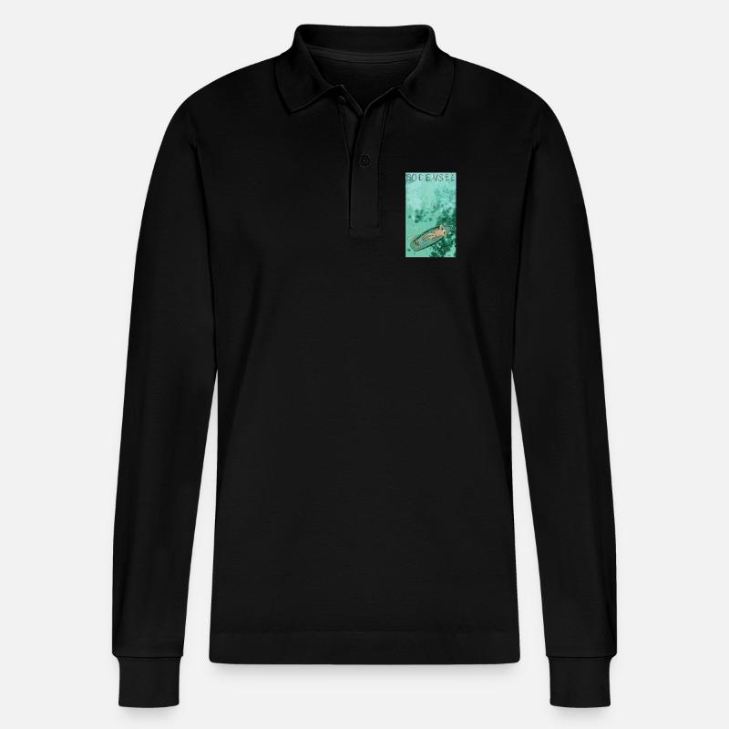 Bodensee Boottraum Illustration - Stanley/Stella Unisex Bio-Langarm-Poloshirt Prepster - Schwarz