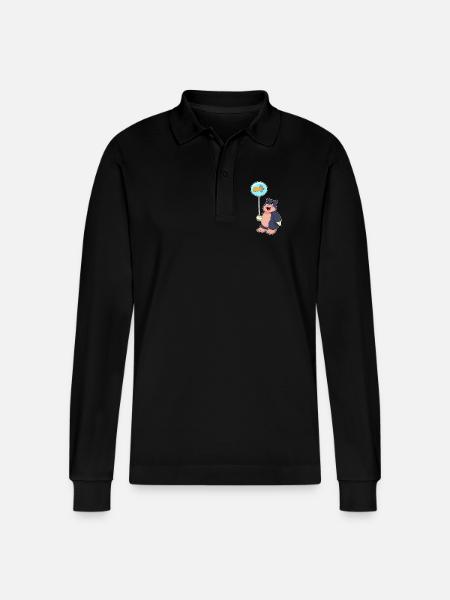 Mole Balloon - Stanley/Stella Organic Unisex Long-Sleeved Polo Shirt Prepster - black