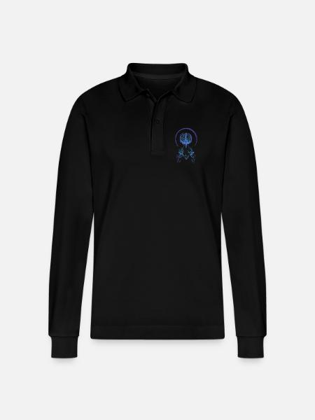 Voodoo-Priester - Stanley/Stella Unisex Bio-Langarm-Poloshirt Prepster - Schwarz
