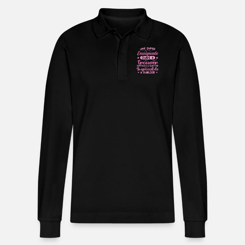 Ein toller Lehrer - Lehrergeschenk - Stanley/Stella Unisex Bio-Langarm-Poloshirt Prepster - Schwarz