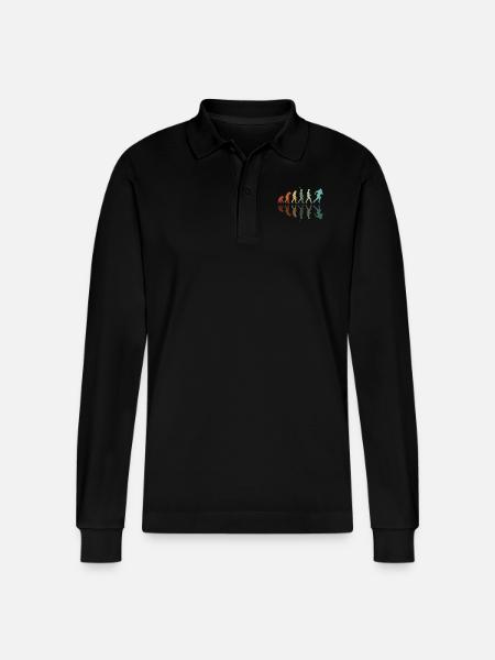 Rugby Development - Stanley/Stella Organic Unisex Long-Sleeved Polo Shirt Prepster - black