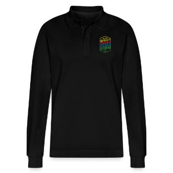 Snowboarding for ever - Stanley/Stella Unisex Bio-Langarm-Poloshirt Prepster - Schwarz - Vorne - Anna (173cm) & Nico (186cm)