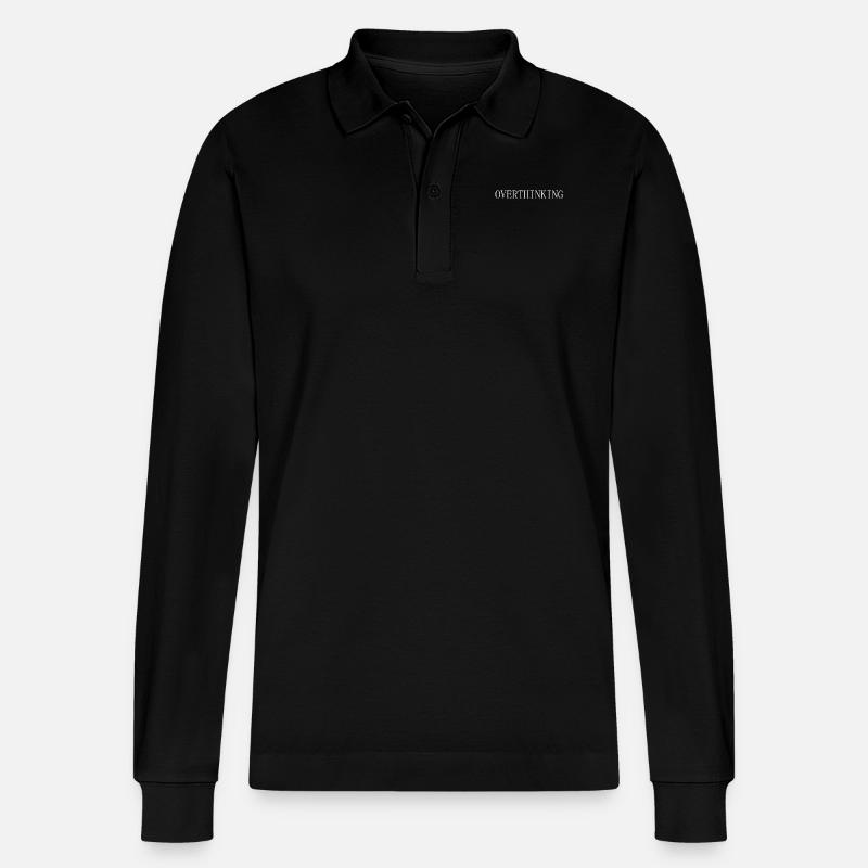 Overthinking - Stanley/Stella Unisex Bio-Langarm-Poloshirt Prepster - Schwarz