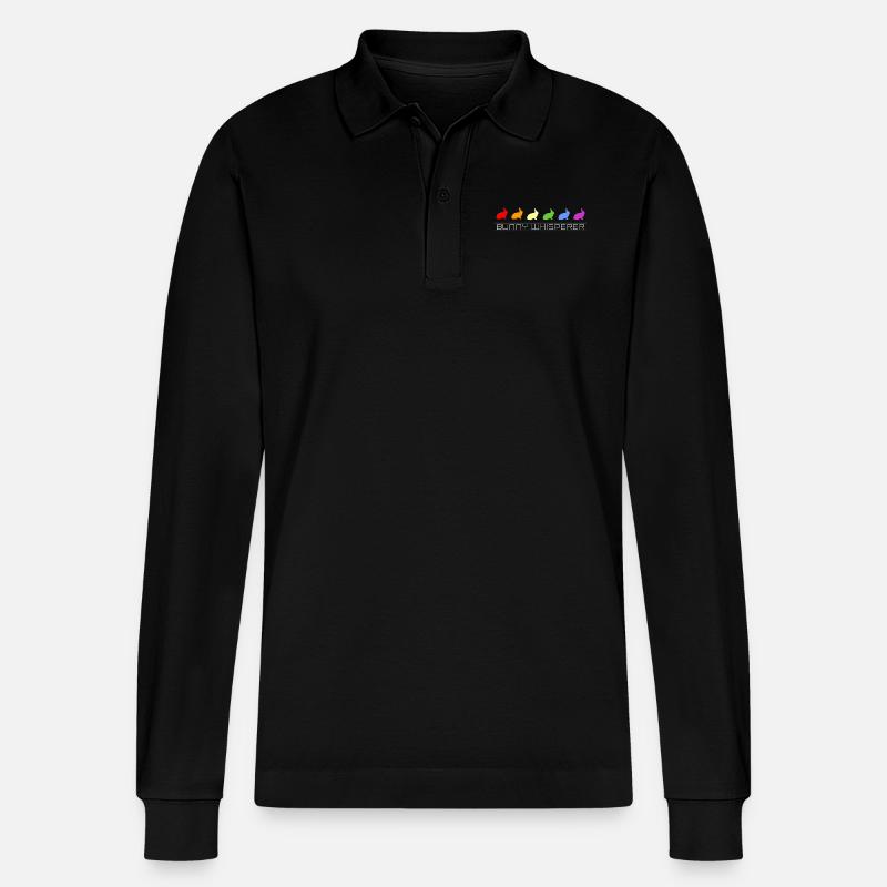 Hasenflüsterer - Stanley/Stella Unisex Bio-Langarm-Poloshirt Prepster - Schwarz