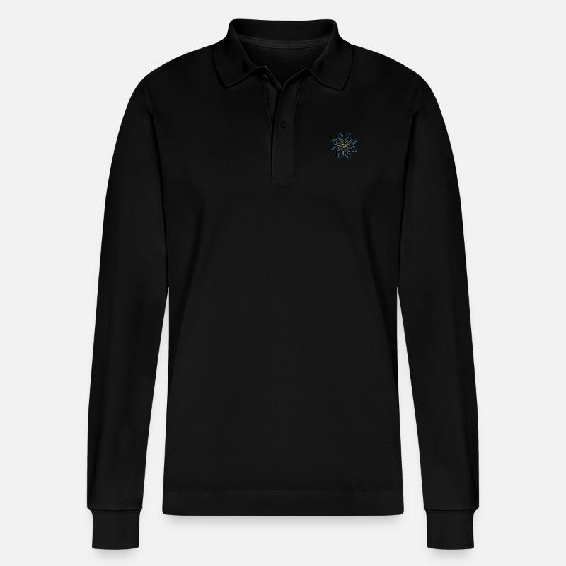 sb mandala - Stanley/Stella Unisex Bio-Langarm-Poloshirt Prepster - Schwarz