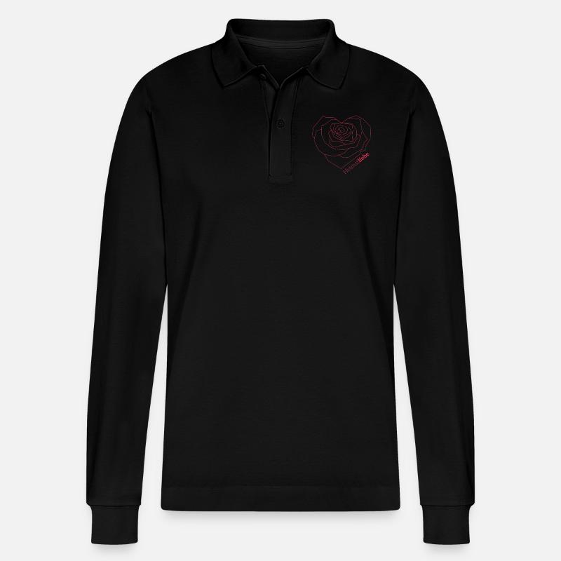 Heimatliebe rot - Stanley/Stella Unisex Bio-Langarm-Poloshirt Prepster - Schwarz