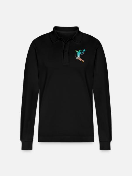 handball female de - Stanley/Stella Unisex Bio-Langarm-Poloshirt Prepster - Schwarz