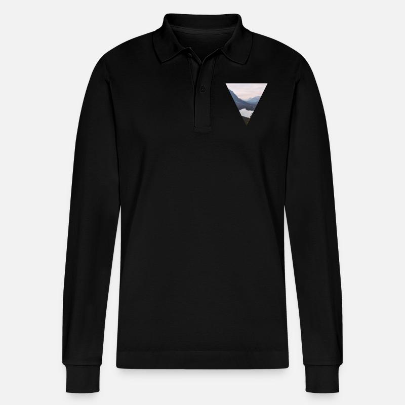 Berg - Stanley/Stella Unisex Bio-Langarm-Poloshirt Prepster - Schwarz