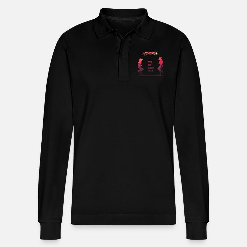 Line Dance Death Valley - Stanley/Stella Unisex Bio-Langarm-Poloshirt Prepster - Schwarz