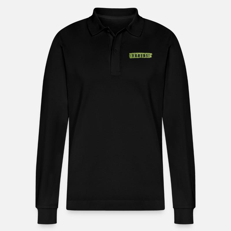 vrhebs! - Stanley/Stella Unisex Bio-Langarm-Poloshirt Prepster - Schwarz
