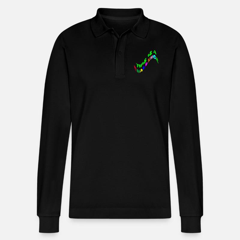 this is a challenge - Stanley/Stella Unisex Bio-Langarm-Poloshirt Prepster - Schwarz