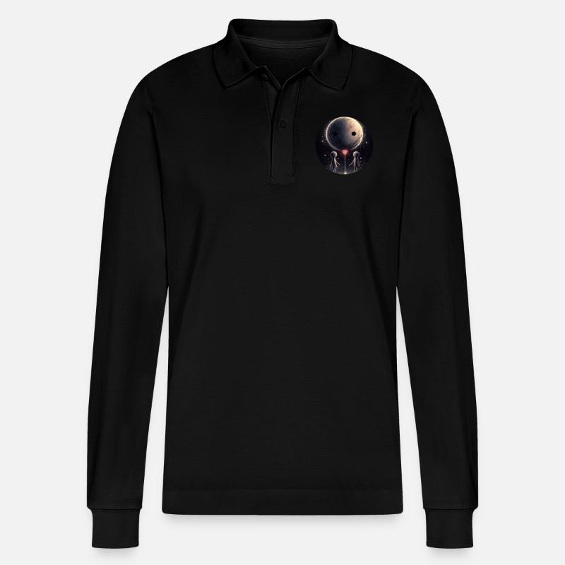 Planet der Hoffnung - Stanley/Stella Unisex Bio-Langarm-Poloshirt Prepster - Schwarz