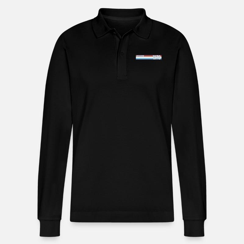 rétro 1978 limited edition - Polo à manches longues bio PREPSTER Stanley/Stella Unisexe - noir