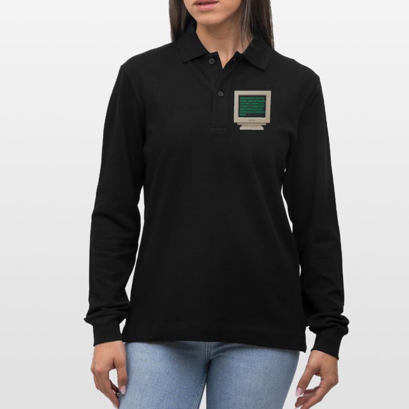 CRT - Binary Code Stanley/Stella Organic Unisex Long-Sleeved Polo Shirt Prepster
