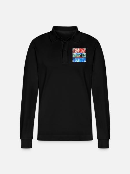 Gamer - Stanley/Stella Organic Unisex Long-Sleeved Polo Shirt Prepster - black