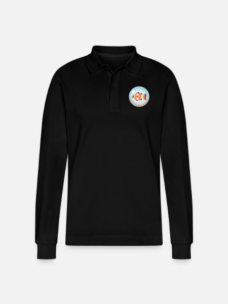 Just clowning around - Stanley/Stella Organic Unisex Long-Sleeved Polo Shirt Prepster - black