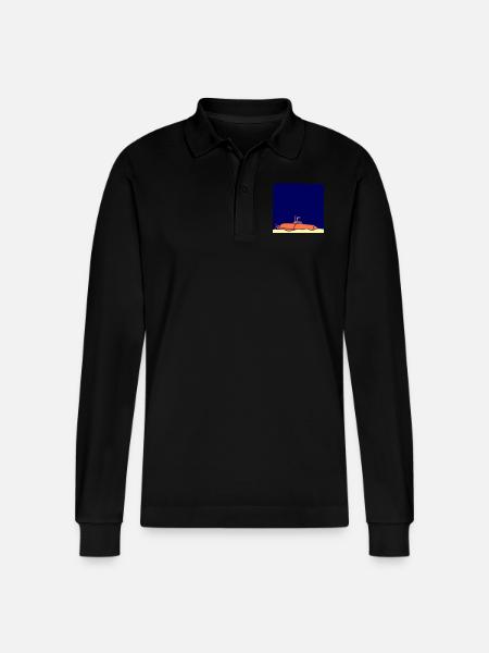 Submarine sunk ground grounded - Stanley/Stella Organic Unisex Long-Sleeved Polo Shirt Prepster - black