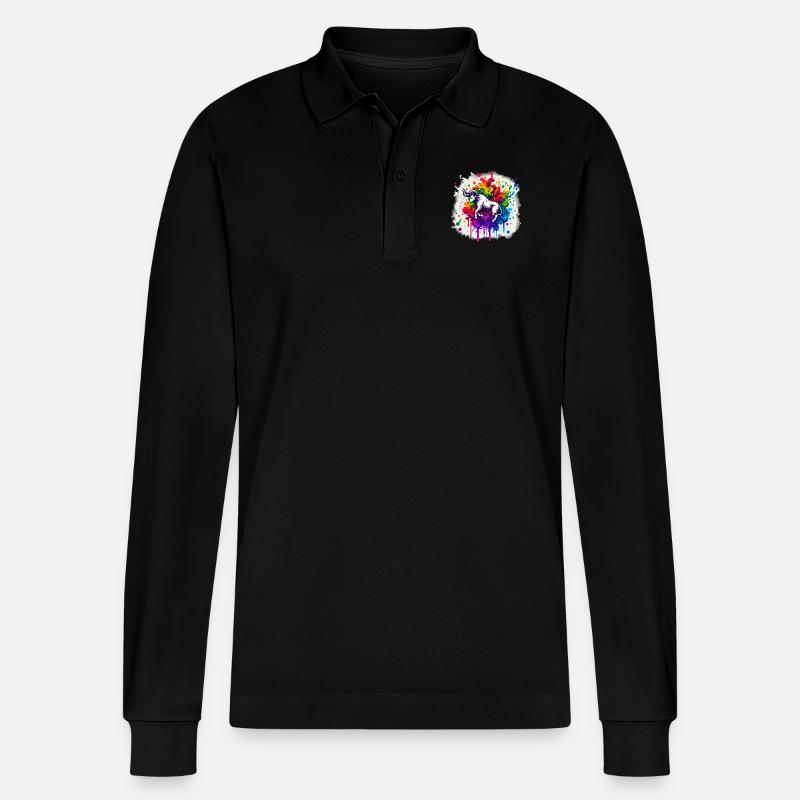Zodiac: Stier - Stanley/Stella Unisex Bio-Langarm-Poloshirt Prepster - Schwarz