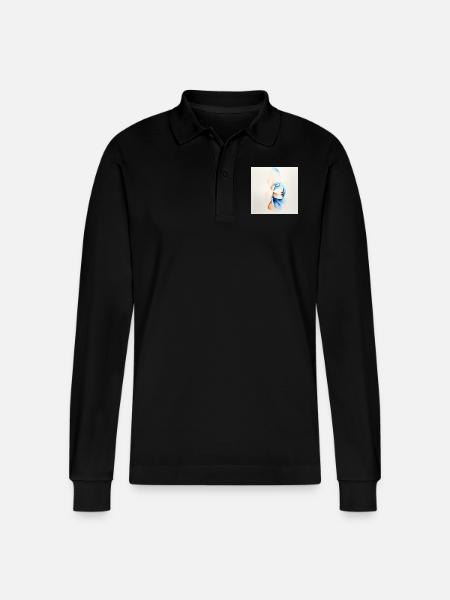 Women's Art - Stanley/Stella Organic Unisex Long-Sleeved Polo Shirt Prepster - black
