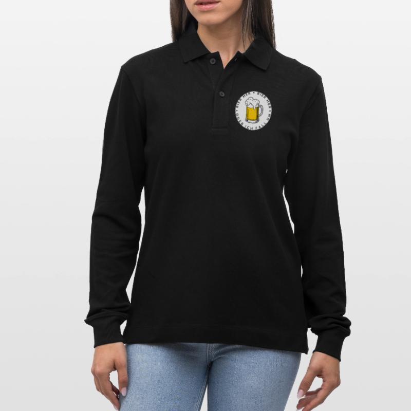 Bees here - Oder ich fall um! Stanley/Stella Organic Unisex Long-Sleeved Polo Shirt Prepster
