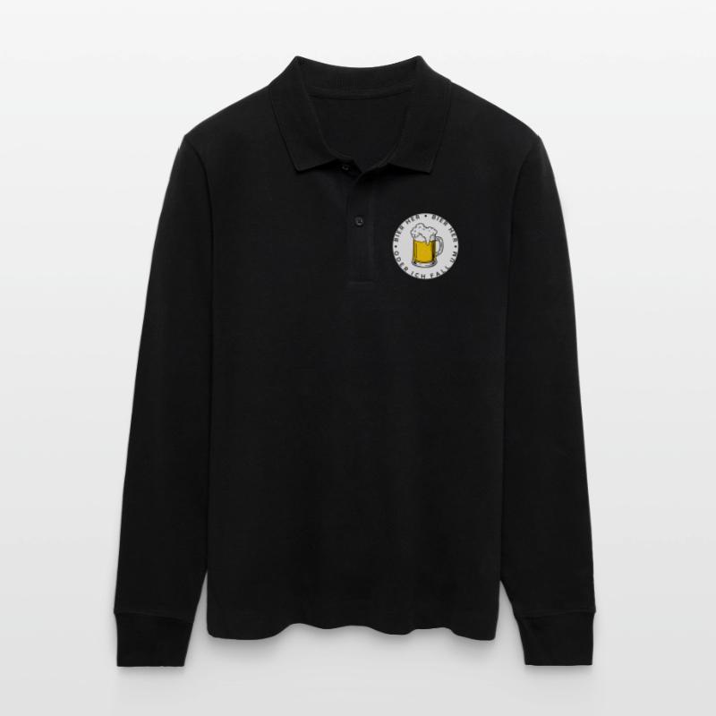 Bees here - Oder ich fall um! Stanley/Stella Organic Unisex Long-Sleeved Polo Shirt Prepster