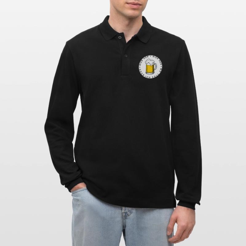 Bees here - Oder ich fall um! Stanley/Stella Organic Unisex Long-Sleeved Polo Shirt Prepster