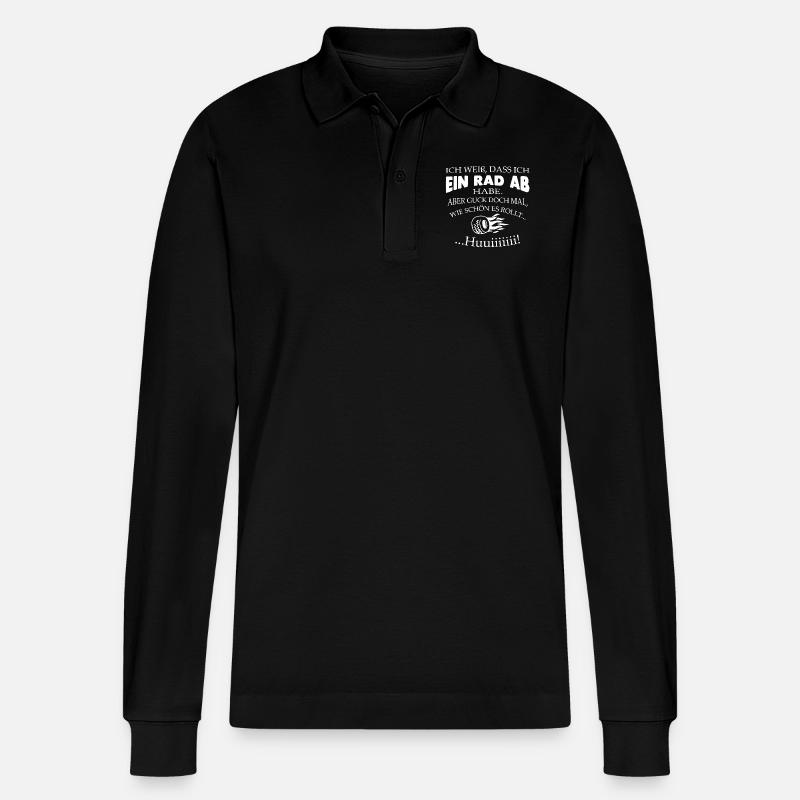 Ein Rad ab! - Stanley/Stella Unisex Bio-Langarm-Poloshirt Prepster - Schwarz