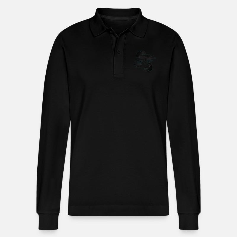 Hugin Munin - Stanley/Stella Unisex Bio-Langarm-Poloshirt Prepster - Schwarz