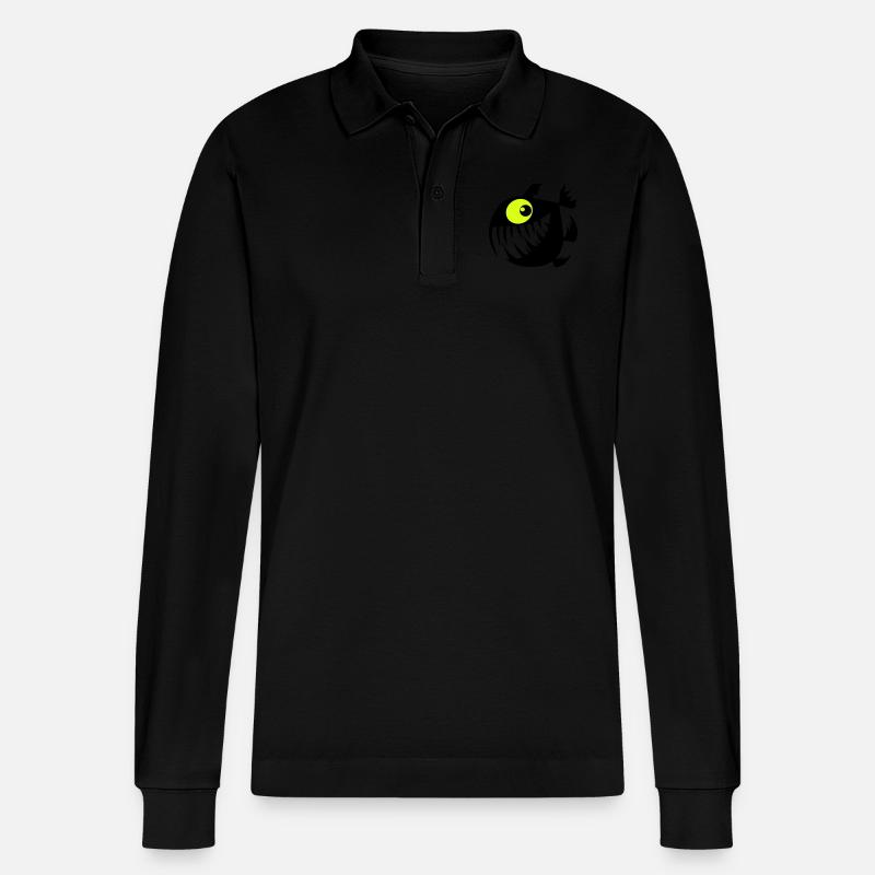 Joyeux Perry - Polo à manches longues bio PREPSTER Stanley/Stella Unisexe - noir