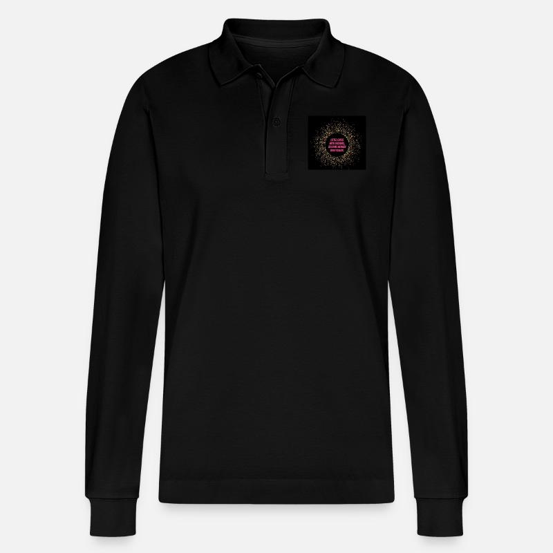 Mädchen mit Träumen - Stanley/Stella Unisex Bio-Langarm-Poloshirt Prepster - Schwarz