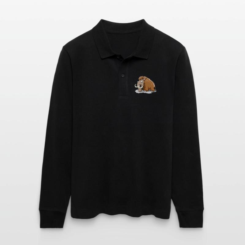 Grumpy Mammut! Geschenk Idee Stanley/Stella Unisex Bio-Langarm-Poloshirt Prepster