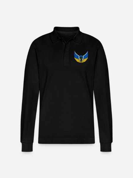 Ukraine Logo - Stanley/Stella Organic Unisex Long-Sleeved Polo Shirt Prepster - black