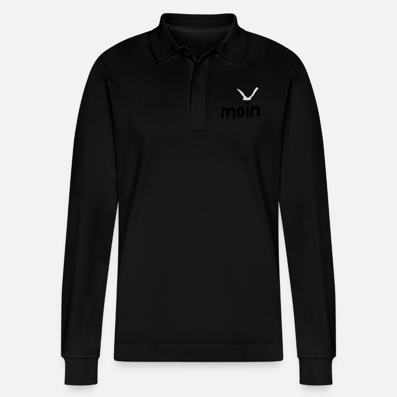 MOIN - Stanley/Stella Unisex Bio-Langarm-Poloshirt Prepster - Schwarz