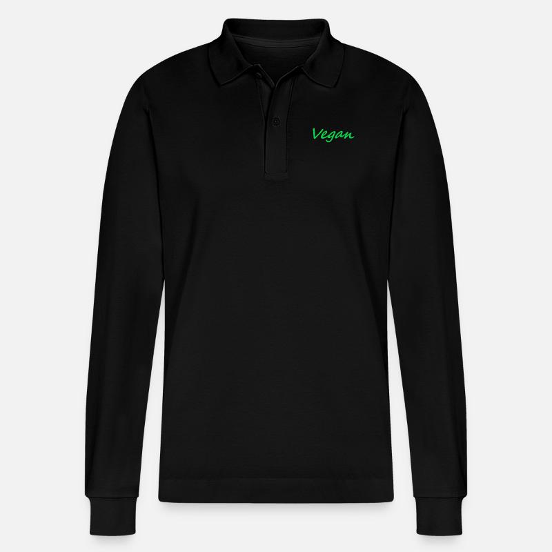 Vegan - Stanley/Stella Unisex Bio-Langarm-Poloshirt Prepster - Schwarz