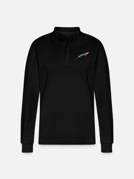 feder - Stanley/Stella Unisex Bio-Langarm-Poloshirt Prepster - Schwarz