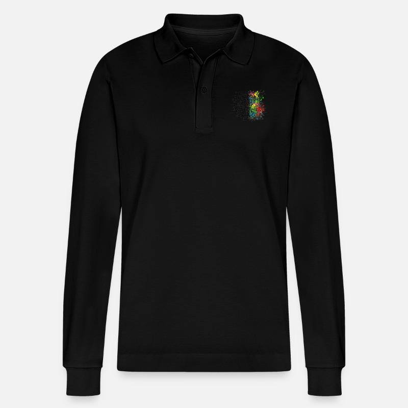 Gegensätze - Stanley/Stella Unisex Bio-Langarm-Poloshirt Prepster - Schwarz