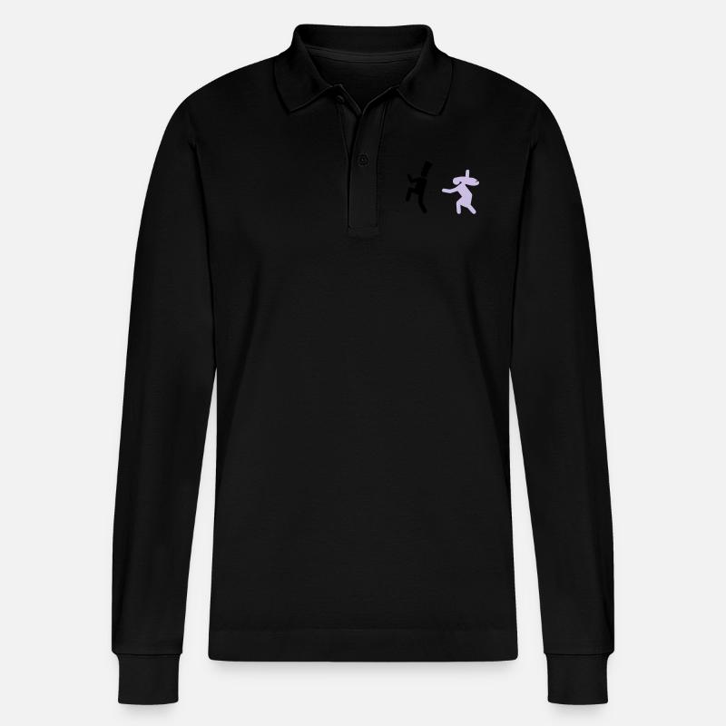 Running Groom - Stanley/Stella Unisex Bio-Langarm-Poloshirt Prepster - Schwarz