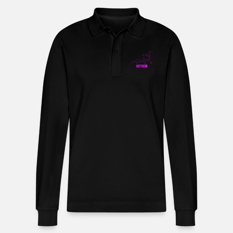 Oxytocin - Stanley/Stella Unisex Bio-Langarm-Poloshirt Prepster - Schwarz