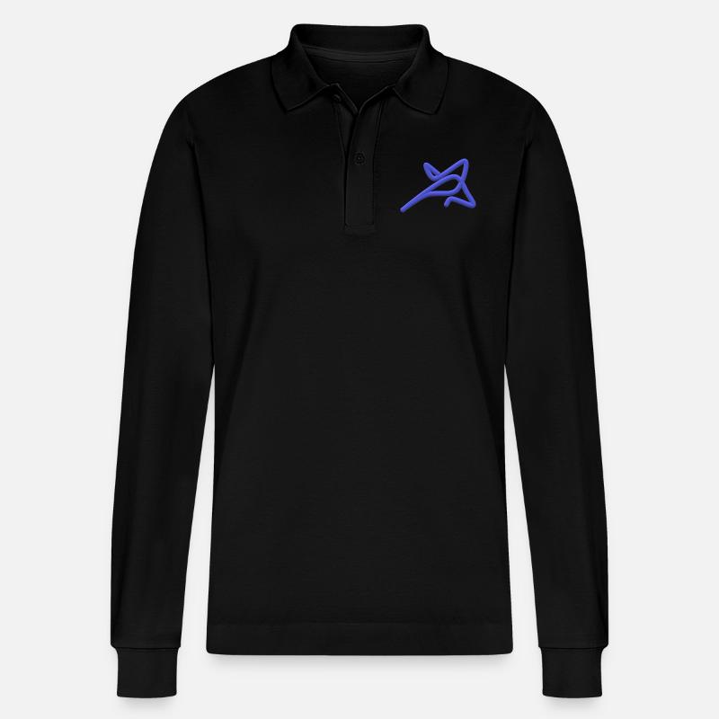 Gekritzel - Stanley/Stella Unisex Bio-Langarm-Poloshirt Prepster - Schwarz