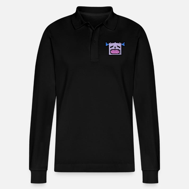 Pixel LOL - Stanley/Stella Unisex Bio-Langarm-Poloshirt Prepster - Schwarz
