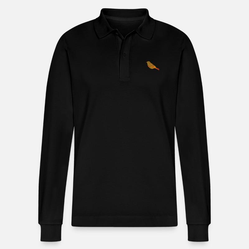 Bird - Stanley/Stella Unisex Bio-Langarm-Poloshirt Prepster - Schwarz