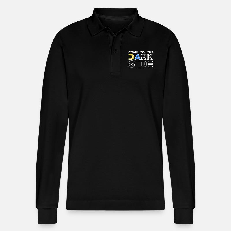 come to the dark side - Stanley/Stella Unisex Bio-Langarm-Poloshirt Prepster - Schwarz