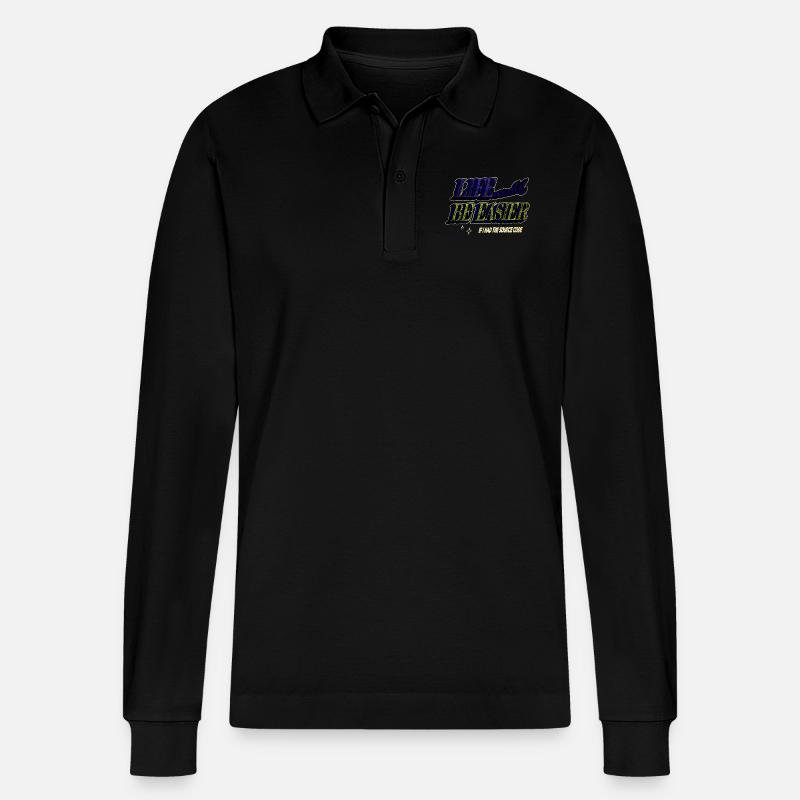 profession computer science - Stanley/Stella Unisex Bio-Langarm-Poloshirt Prepster - Schwarz